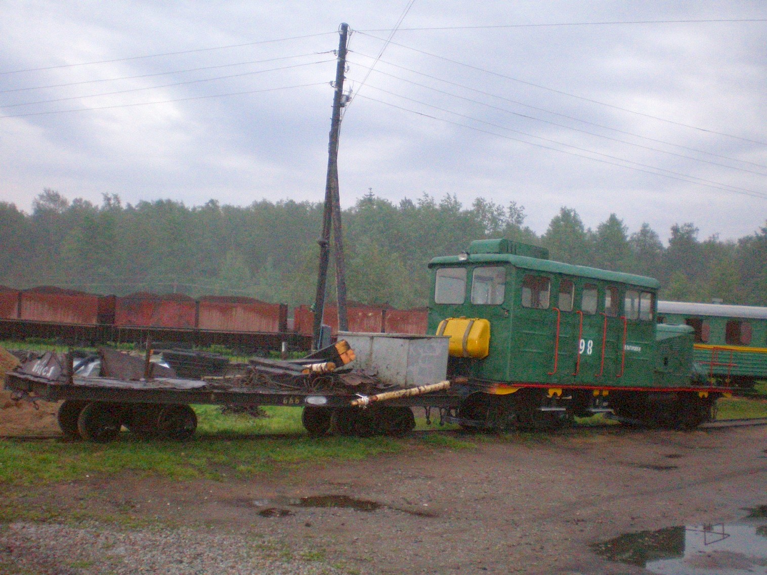 Узкоколейная железная дорога Пельгорского торфопредприятия — фотографии, сделанные в 2008 году (часть 1)