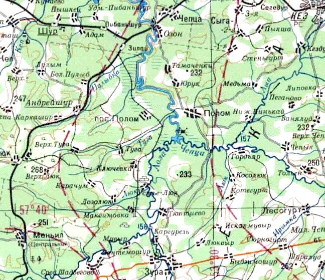 Узкоколейная железная дорога  Поломского торфопредприятия - схемы и топографические карты