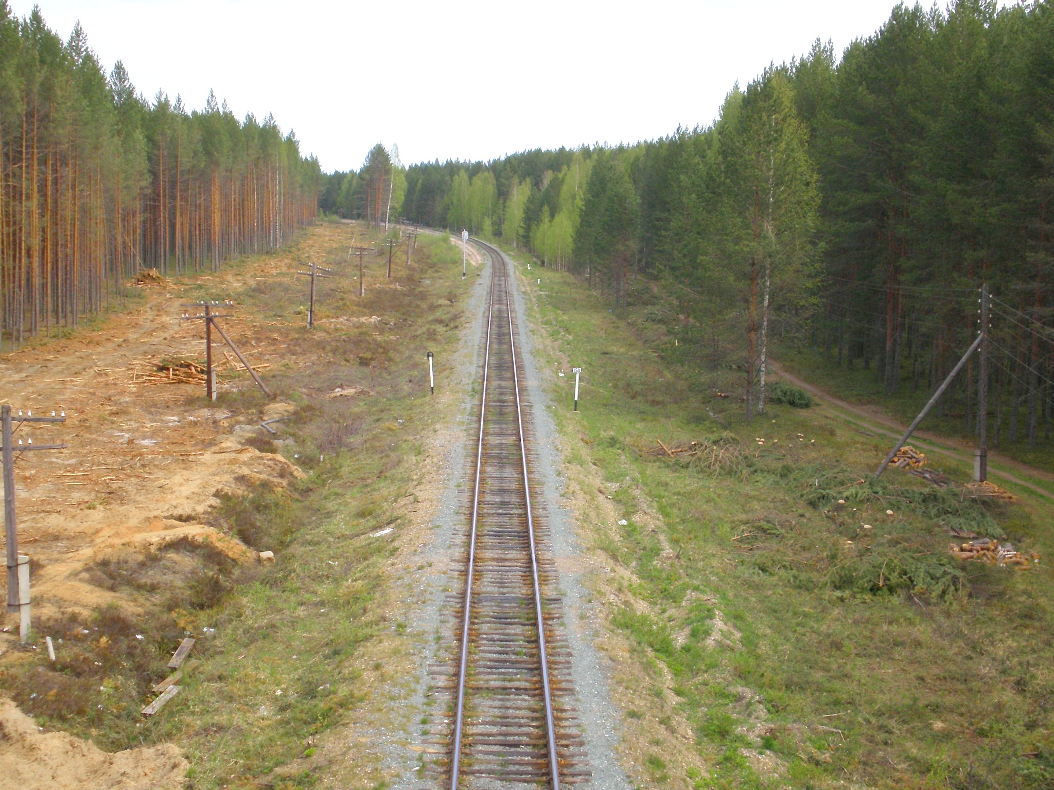 Железнодорожная линия Яр — Верхнекамская —  фотографии, сделанные в 2008 году