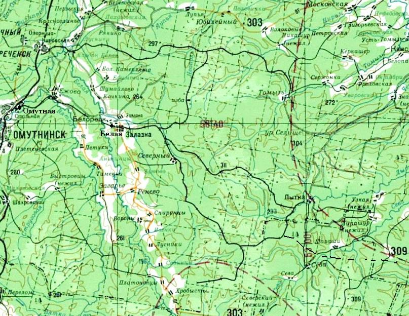 Залазнинская узкоколейная железная дорога  - схемы и топографические карты