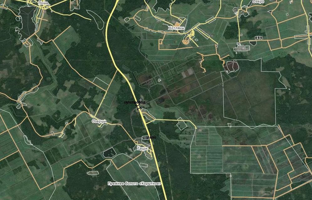 Узкоколейная  железная дорога  Слуцкого торфопредприятия —  схемы и топографические карты