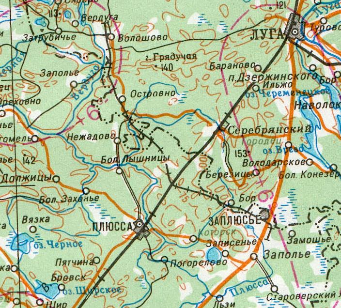 Узкоколейная железная дорога Заплюсского торфопредприятия  — схемы и   топографические карты