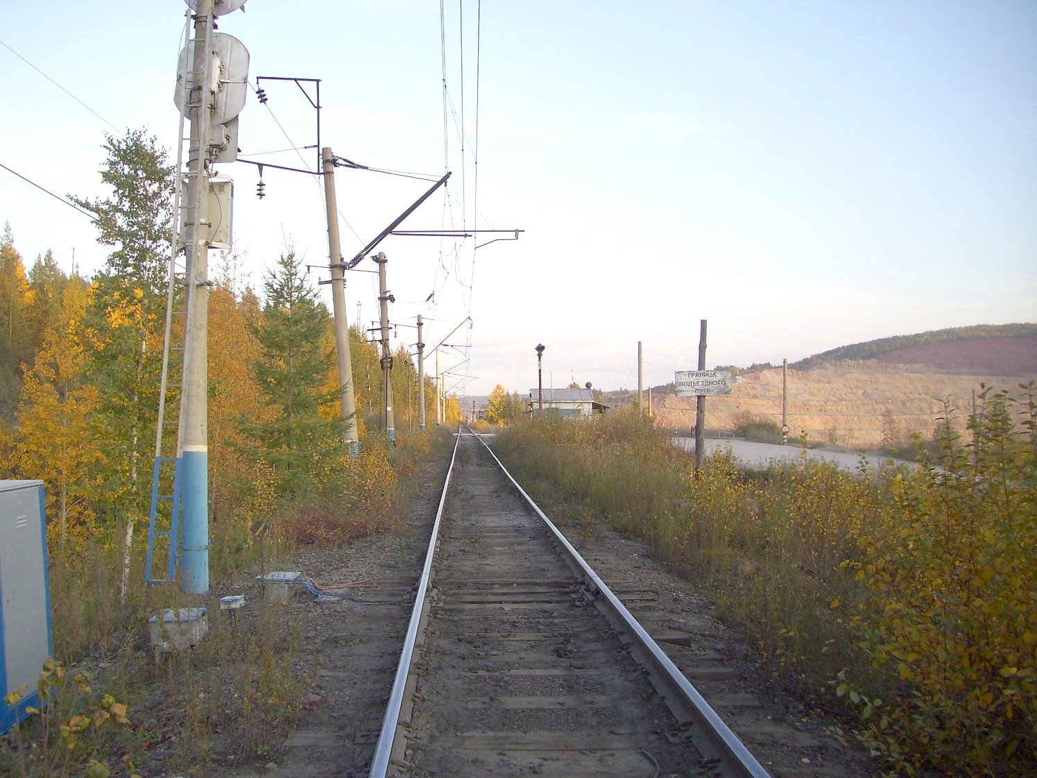 Железнодорожные линии Коршуновского горно-обогатительного комбината  —  фотографии, сделанные в 2009 году