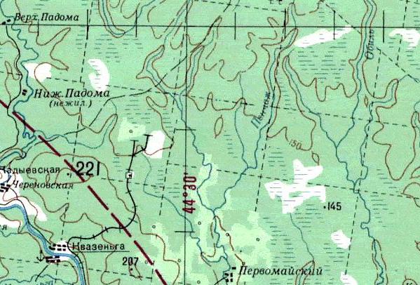 Квазеньгская узкоколейная железная дорога — схемы и топографические карты