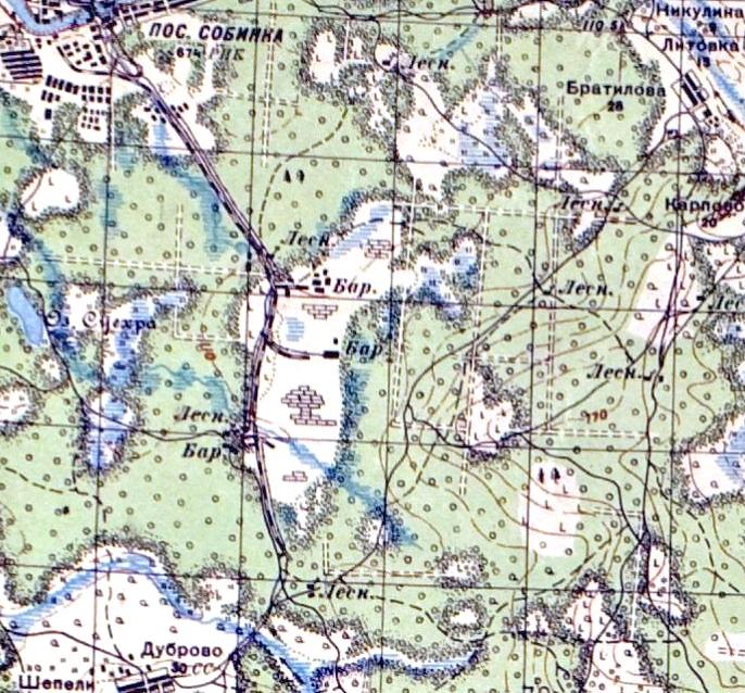 Узкоколейная железная дорога Асерховского торфопредприятия — схемы и   топографические карты
