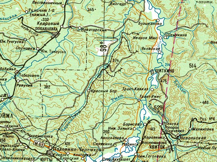 Юртинская узкоколейная железная дорога - схемы и  топографические карты