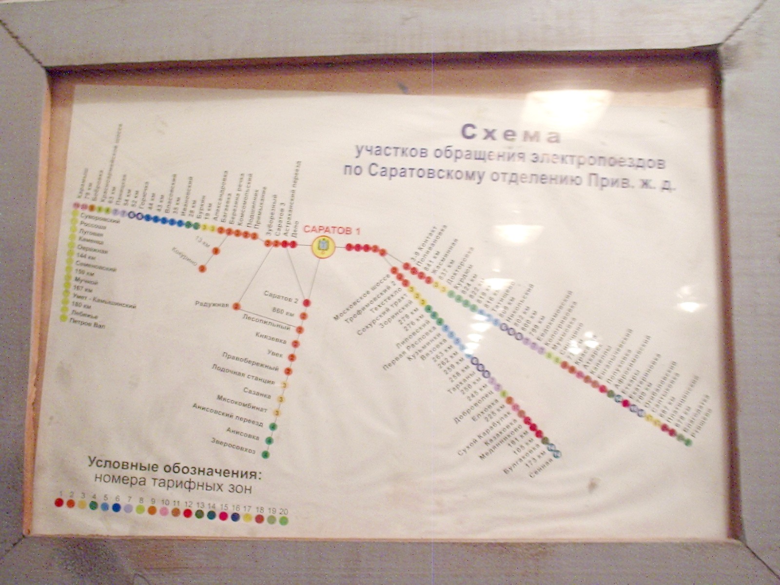 Отдельные фотографии объектов железнодорожного транспорта на территории Саратовской области —   «Cхема участков обращения электропоездов»