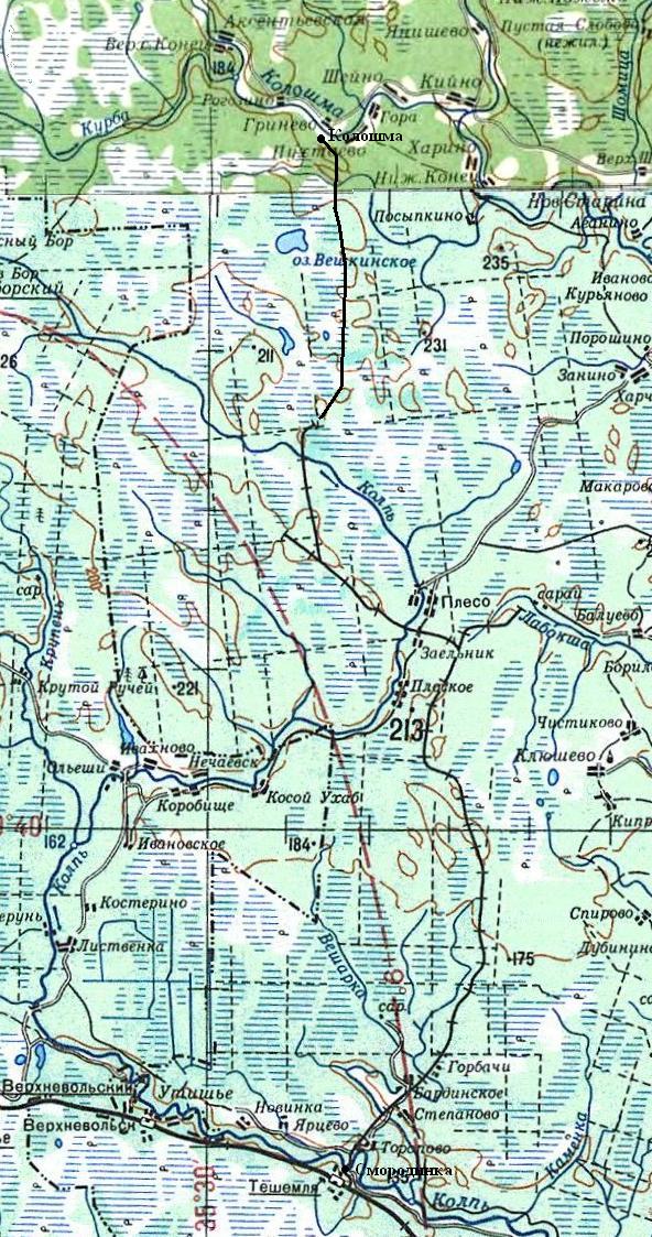 Горбачёвская узкоколейная железная дорога   - схемы и топографические карты