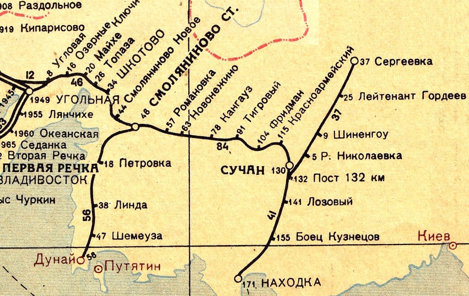 КВЖД карта железной дороги