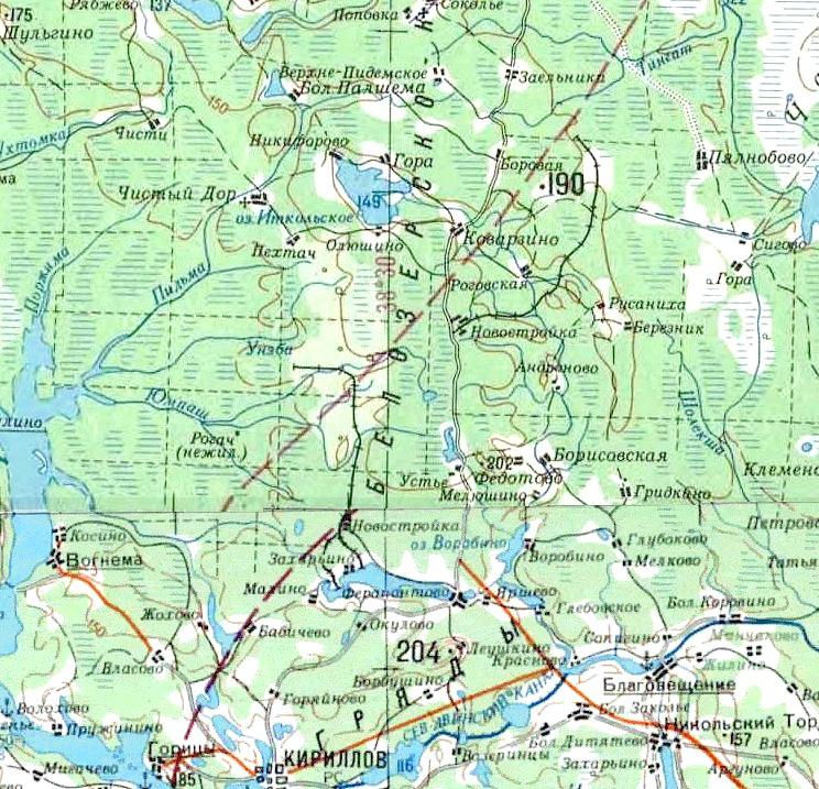 Карта дорог вологодского района