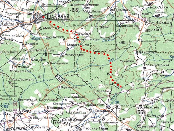 Карта унжлага горьковская область