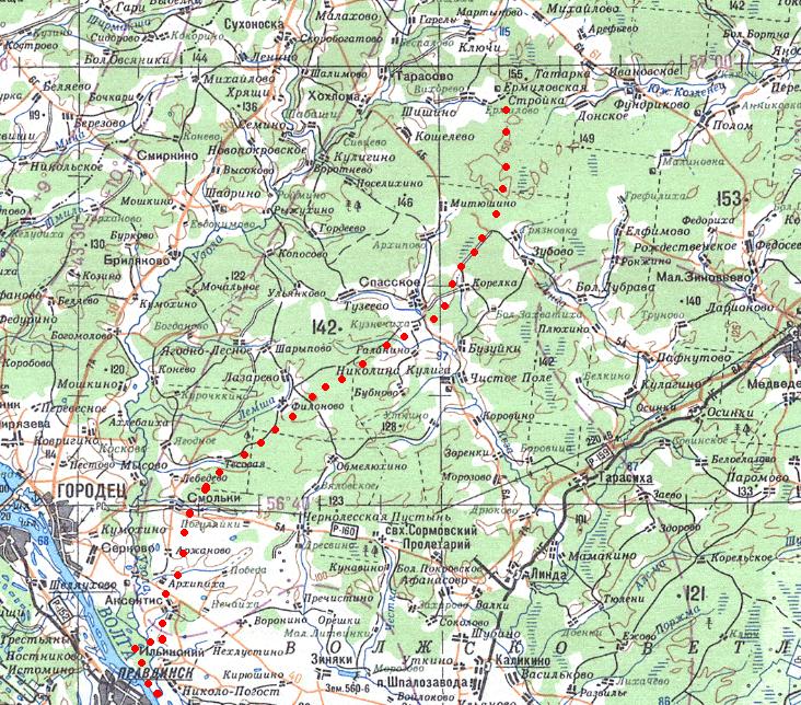 Карта дорог нижегородской области подробная