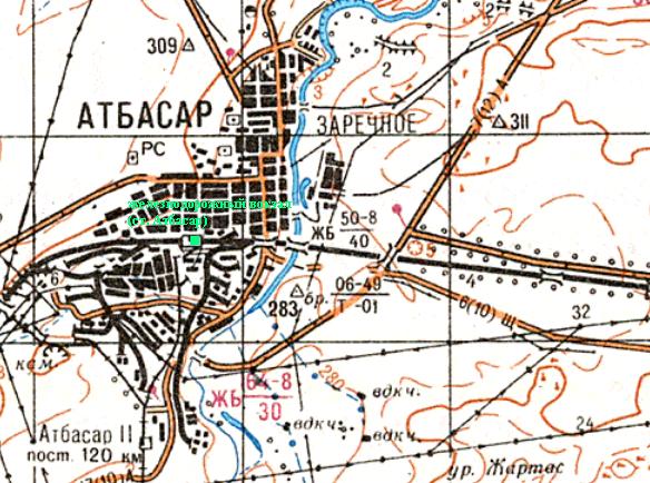 Карта города атбасар